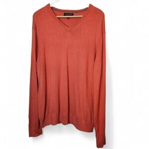 Banana Republic Mens Premium Luxe Cotton Silk Cashmere Blend V-Neck Sweater XL